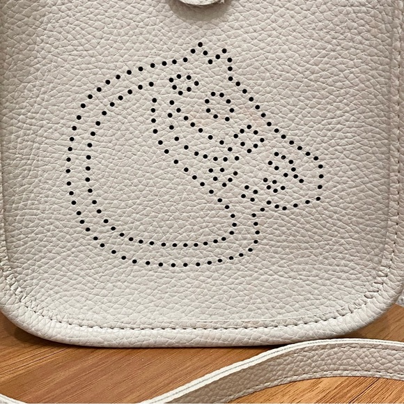 BARBAROSSA Neutral Stone Perforated Horse Design Poly/PVC Crossbody Bag - Picture 14 of 16